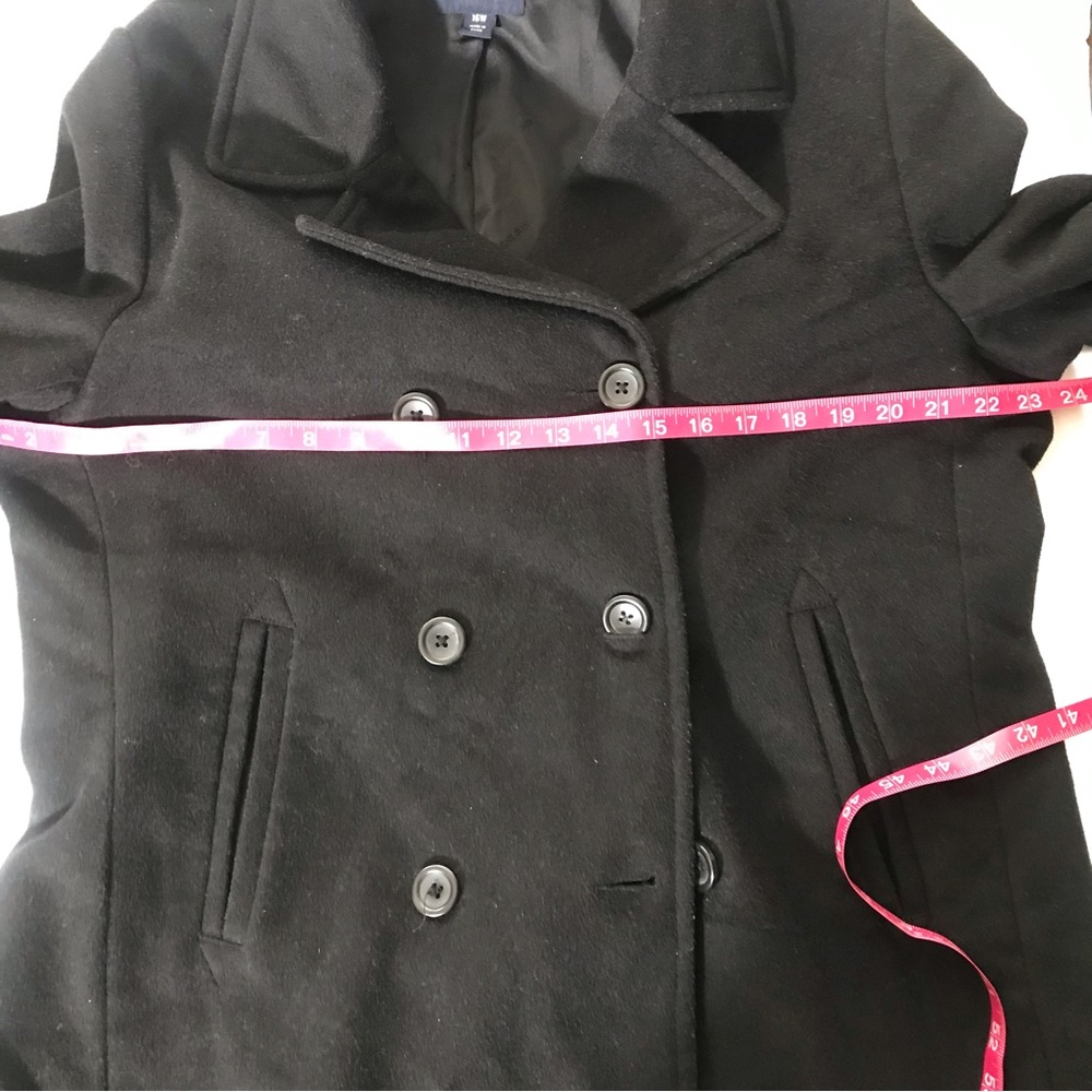 Lands' End Women's Classic Black Peacoat - Picture 12 of 12
